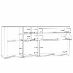 Loftscape Sideboard Millquarter - Weiß / Eiche Hell Dekor -WOHNZIMMERMÖBEL Verkäufe 1000364914 220722 501 SKETCH DETAILS P000000001000364914 sketch