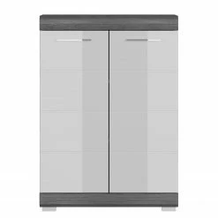 Loftscape Kommode Sarai I - Hochglanz Weiß / Eiche Grau Dekor -WOHNZIMMERMÖBEL Verkäufe 1000365253 220728 030 DETAILS P000000001000365253