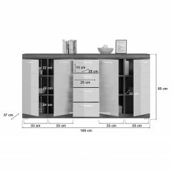 Loftscape Kommode Sarai IV - Hochglanz Weiß / Eiche Grau Dekor 9 Loftscape Kommode Sarai IV - Hochglanz Weiß / Eiche Grau Dekor -WOHNZIMMERMÖBEL Verkäufe 1000365256 220728 500 SKETCH DETAILS P000000001000365256 sketch