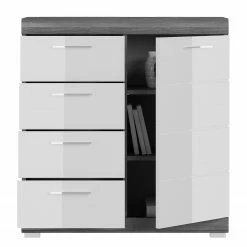 Loftscape Kommode Sarai II - Hochglanz Weiß / Eiche Grau Dekor 8 Loftscape Kommode Sarai II - Hochglanz Weiß / Eiche Grau Dekor -WOHNZIMMERMÖBEL Verkäufe 1000365260 220728 035 DETAILS P000000001000365260