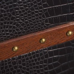 Butlers Kofferbar HEMINGWAY - Anilinleder / Esche massiv - Dunkelbraun -WOHNZIMMERMÖBEL Verkäufe 1000365699 220728 080 DETAILS P000000001000365699