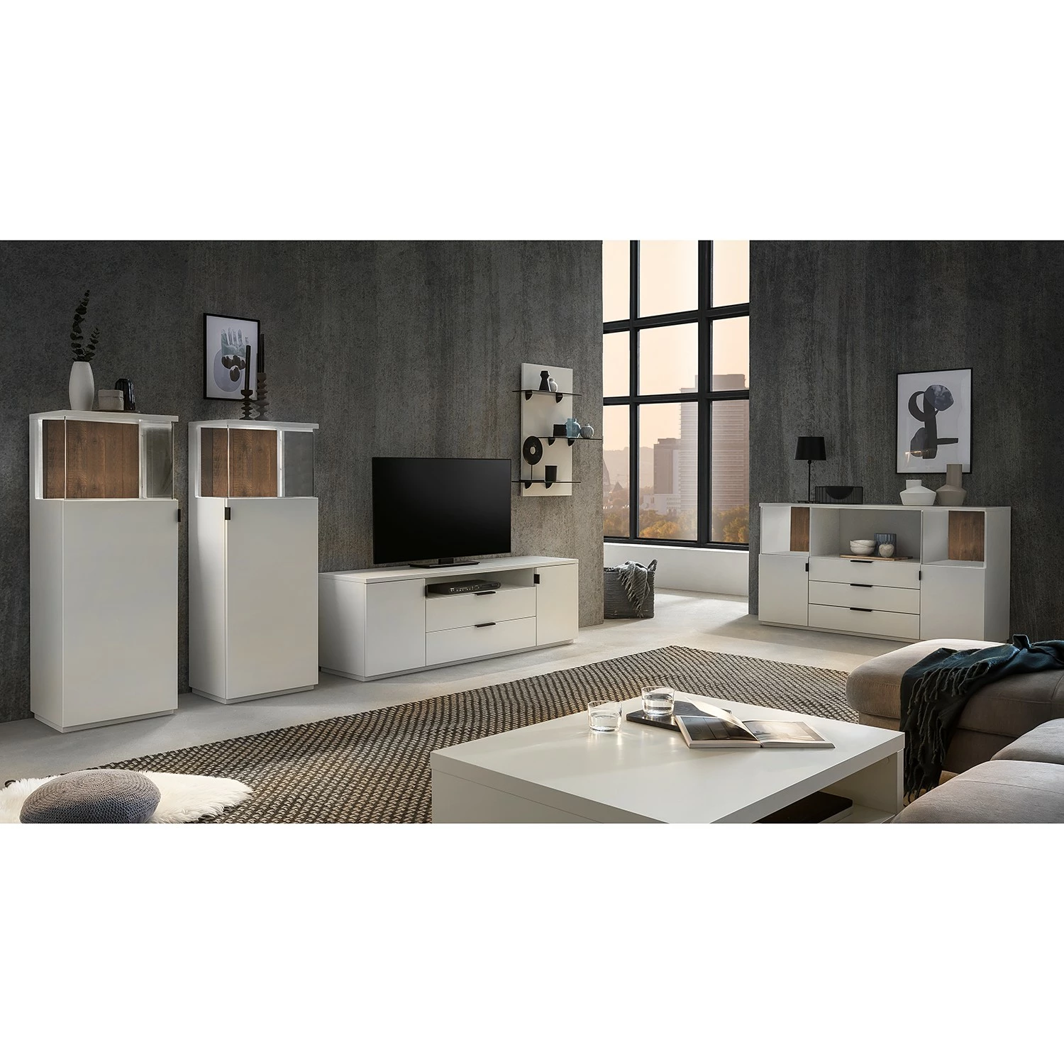 Loftscape TV-Lowboard Belo - Weiß 2 Loftscape TV-Lowboard Belo - Weiß – Bild 2