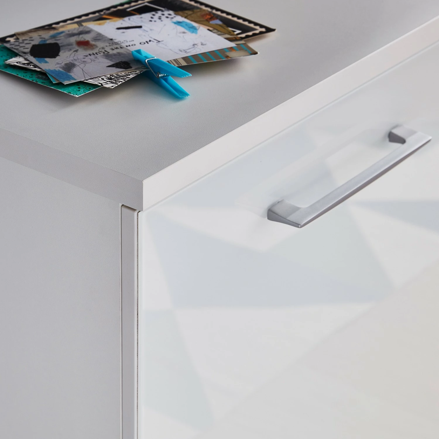 Germania Kommode Campo II - Glas - Weiß 4 Germania Kommode Campo II - Glas - Weiß – Bild 4