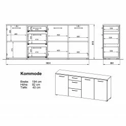 Germania Sideboard Campo - Weiß 13 Germania Sideboard Campo - Weiß -WOHNZIMMERMÖBEL Verkäufe 1000366033 220809 500 SKETCH DETAILS P000000001000366033 sketch