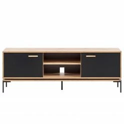 Schildmeyer TV-Lowboard Looks - Schwarz / Eiche Dekor -WOHNZIMMERMÖBEL Verkäufe 1000366040 220809 030 DETAILS P000000001000366040