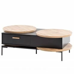 Schildmeyer Couchtisch Looks II - Schwarz / Eiche Dekor