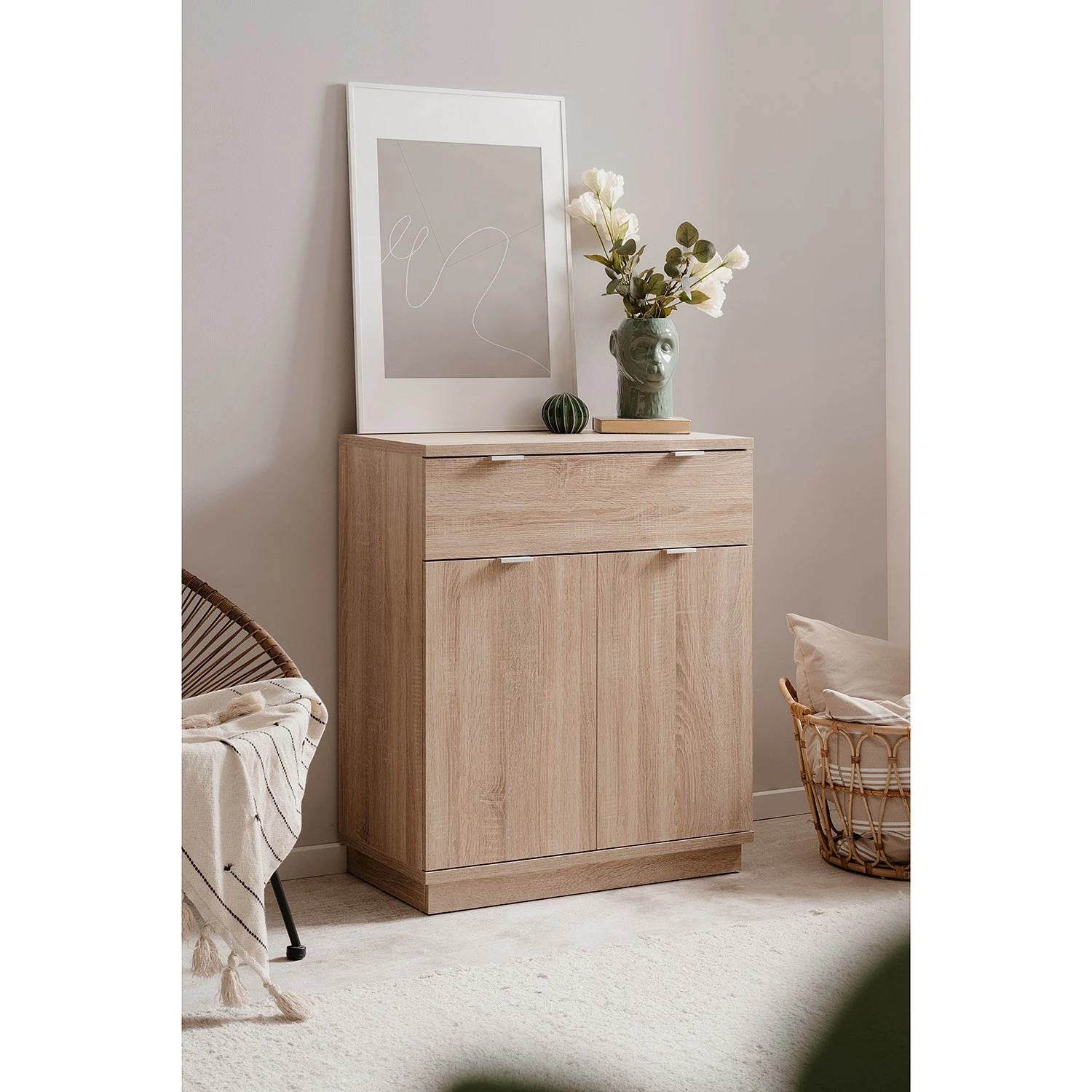 Loftscape Kommode Alcester I - Eiche Sonoma Dekor 2 Loftscape Kommode Alcester I - Eiche Sonoma Dekor – Bild 2
