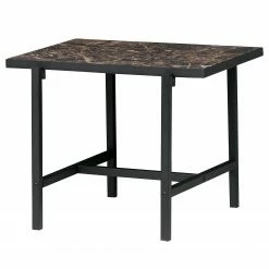 Red Living Beistelltisch Bowes - Marmor Braun Dekor / Schwarz