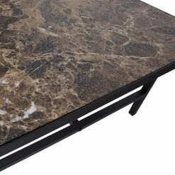 Red Living Beistelltisch Bowes - Marmor Braun Dekor / Schwarz -WOHNZIMMERMÖBEL Verkäufe 1000366390 220823 060 DETAILS P000000001000366390