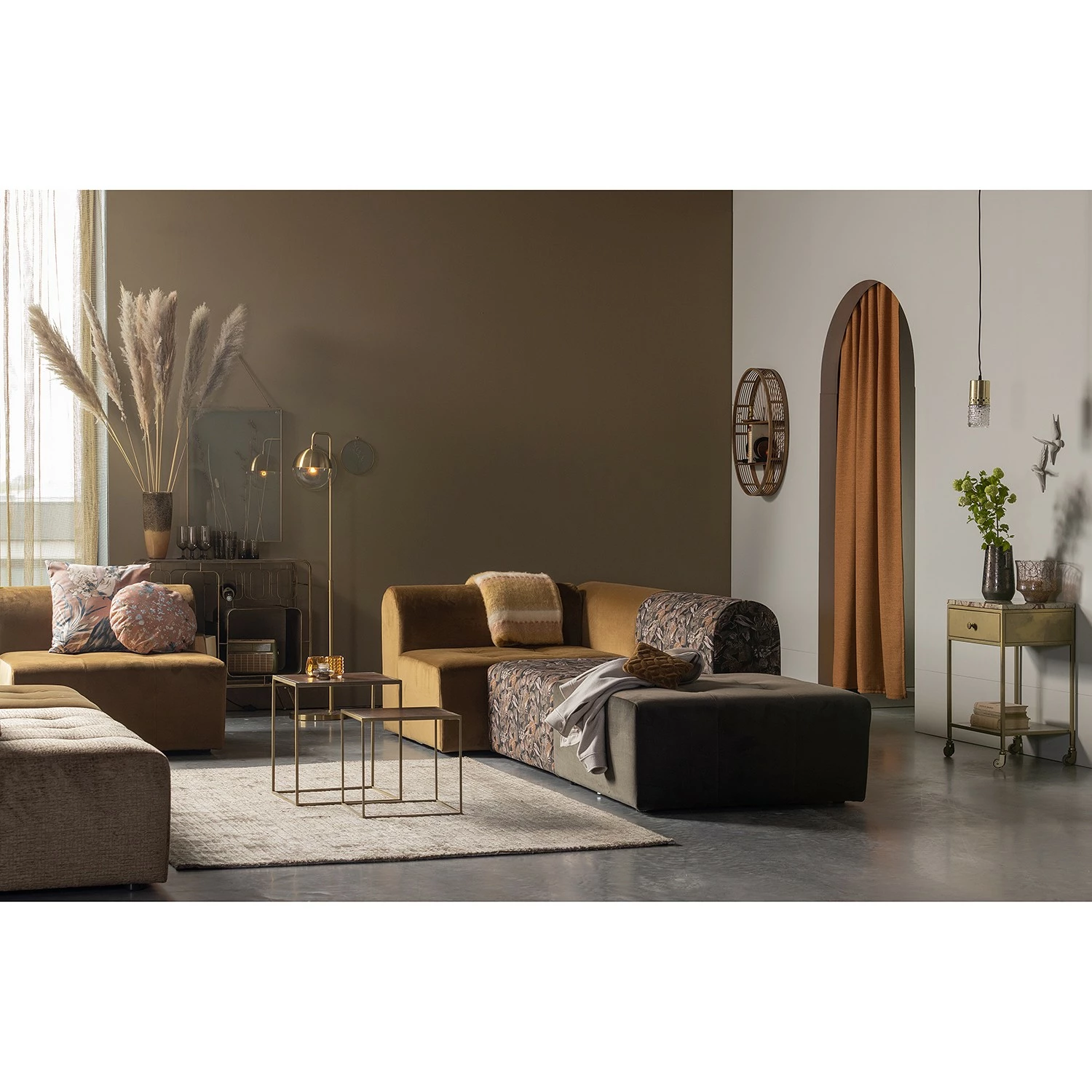 Red Living Beistelltisch Hawes (2-teilig) - Akazie massiv / Metall - Akazie / Messing 2 Red Living Beistelltisch Hawes (2-teilig) - Akazie massiv / Metall - Akazie / Messing – Bild 2