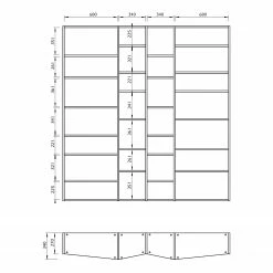 Temahome Regal Maze VI - Sandgrau -WOHNZIMMERMÖBEL Verkäufe 1000366640 220906 501 SKETCH DETAILS P000000001000366640 sketch