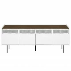 Temahome TV-Lowboard Radio - Echtholzfurnier - Weiß / Walnuss -WOHNZIMMERMÖBEL Verkäufe 1000366713 220906 040 DETAILS P000000001000366713