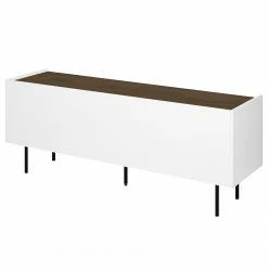 Temahome TV-Lowboard Radio - Echtholzfurnier - Weiß / Walnuss -WOHNZIMMERMÖBEL Verkäufe 1000366713 220906 060 DETAILS P000000001000366713