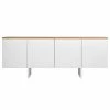 Temahome Sideboard Edge - Echtholzfurnier - / Weiß / Eiche