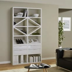 Fredriks Anbauregal Concept I - Hochglanz Weiß 7 Fredriks Anbauregal Concept I - Hochglanz Weiß -WOHNZIMMERMÖBEL Verkäufe anbauregal rodos i hochglanz weiss 1890558