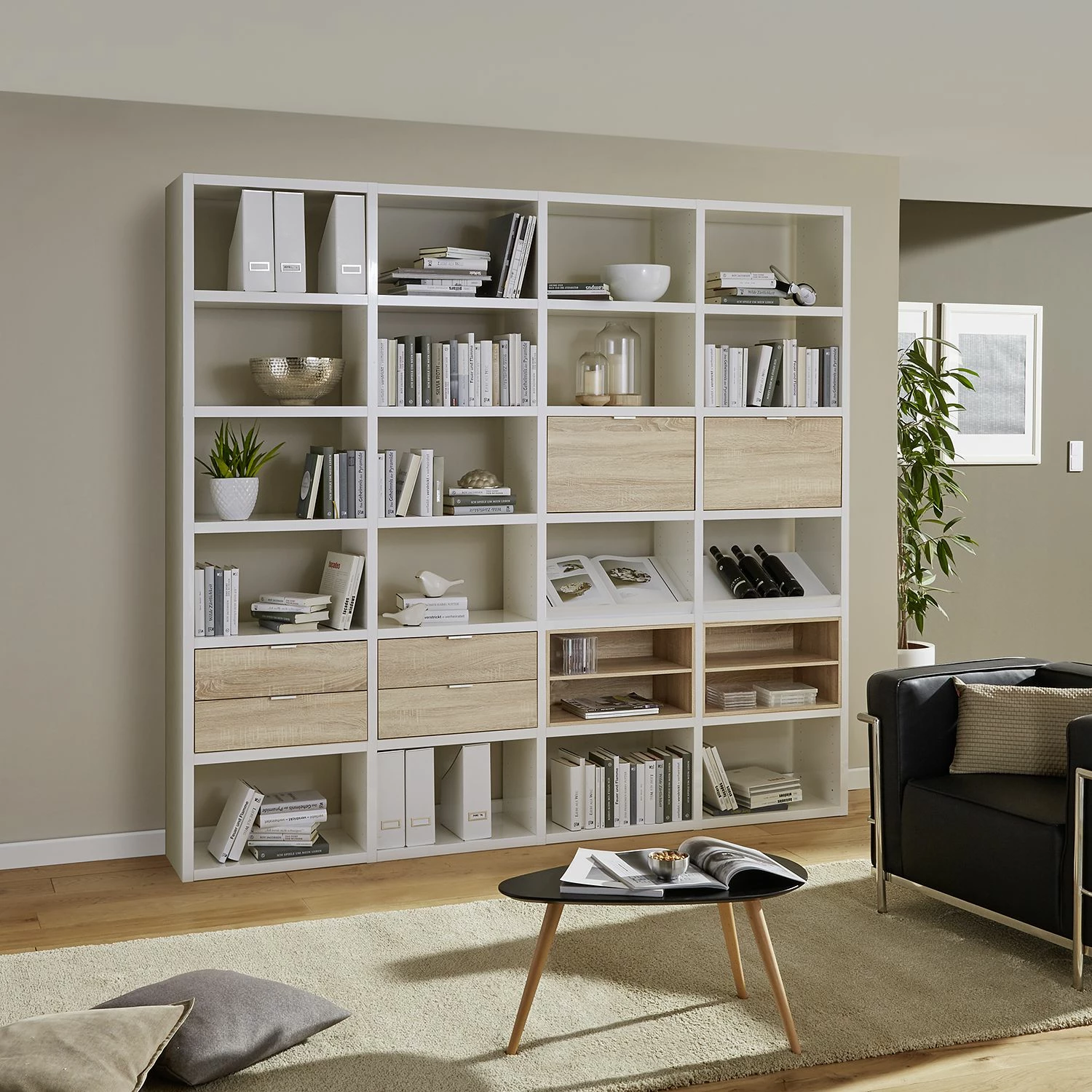 Fredriks Anbauregal Concept I - Hochglanz Weiß 4 Fredriks Anbauregal Concept I - Hochglanz Weiß – Bild 4