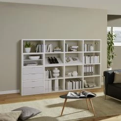 Fredriks Anbauregal Concept II - Hochglanz Weiß -WOHNZIMMERMÖBEL Verkäufe anbauregal rodos ii hochglanz weiss 1890666