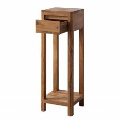 Ars Natura Beistelltisch Anamur I - Eiche - Höhe: 90 cm -WOHNZIMMERMÖBEL Verkäufe beistelltisch anamur i wildeiche massiv 90 4726412