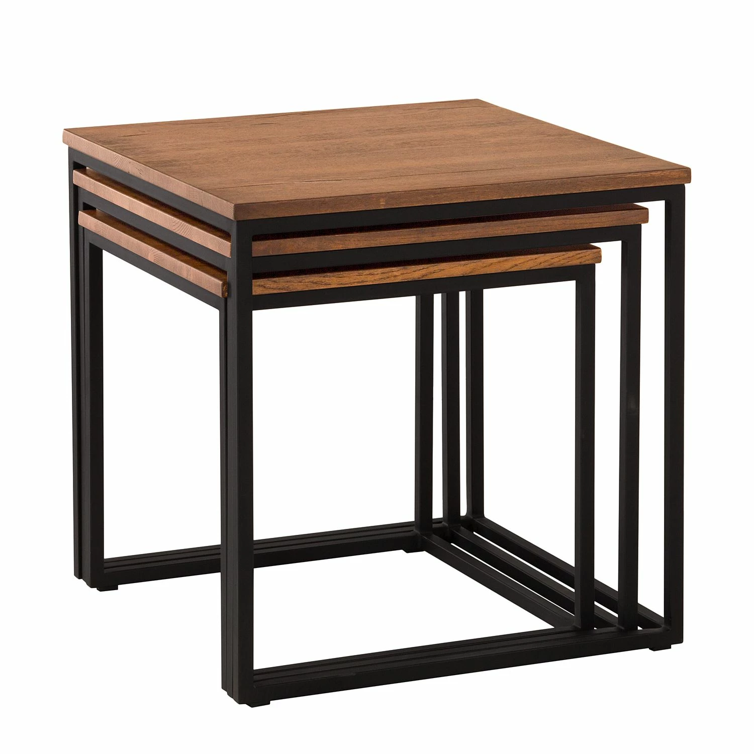 Ars manufacti Beistelltisch Candler (3-teilig) - Eiche massiv / Metall 5 Ars manufacti Beistelltisch Candler (3-teilig) - Eiche massiv / Metall – Bild 5