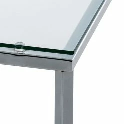 Fredriks Beistelltisch Cross - Metall - Silber -WOHNZIMMERMÖBEL Verkäufe beistelltisch cross glas klar eckig 427362