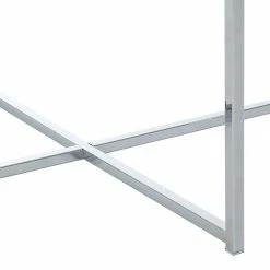 Fredriks Beistelltisch Cross - Metall - Silber -WOHNZIMMERMÖBEL Verkäufe beistelltisch cross glas klar eckig 427363