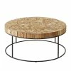 Ars manufacti Couchtisch Madron - Teak massiv / Metall - Teak / Grau