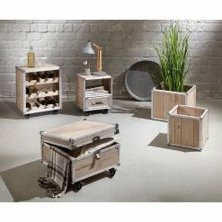 Ars manufacti Beistelltisch Palmori (2er-Set) - Kiefer massiv / Aluminium -WOHNZIMMERMÖBEL Verkäufe beistelltisch palmori 2er set kiefer massiv aluminium 4239164