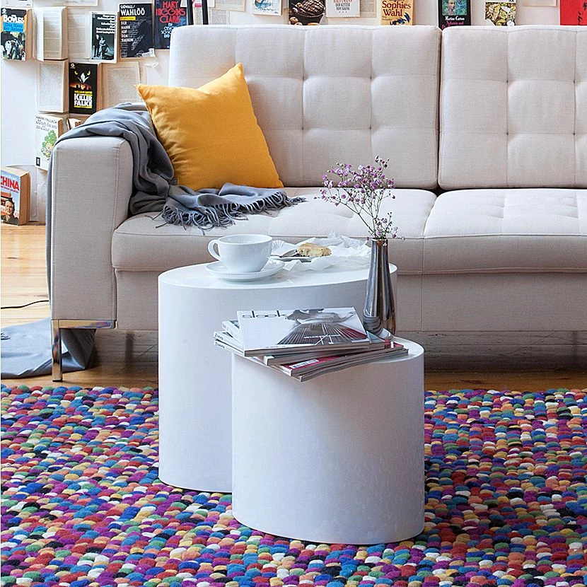 Fredriks Beistelltisch Elipse (2er-Set) - Hochglanz Weiß 2 Fredriks Beistelltisch Elipse (2er-Set) - Hochglanz Weiß – Bild 2