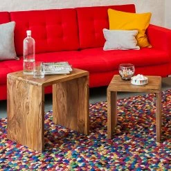 Ars Natura Beistelltisch-Set Trangle (2-teilig) - Sheesham Massiv -WOHNZIMMERMÖBEL Verkäufe beistelltisch set trangle 2 teilig sheesham massiv 2841674