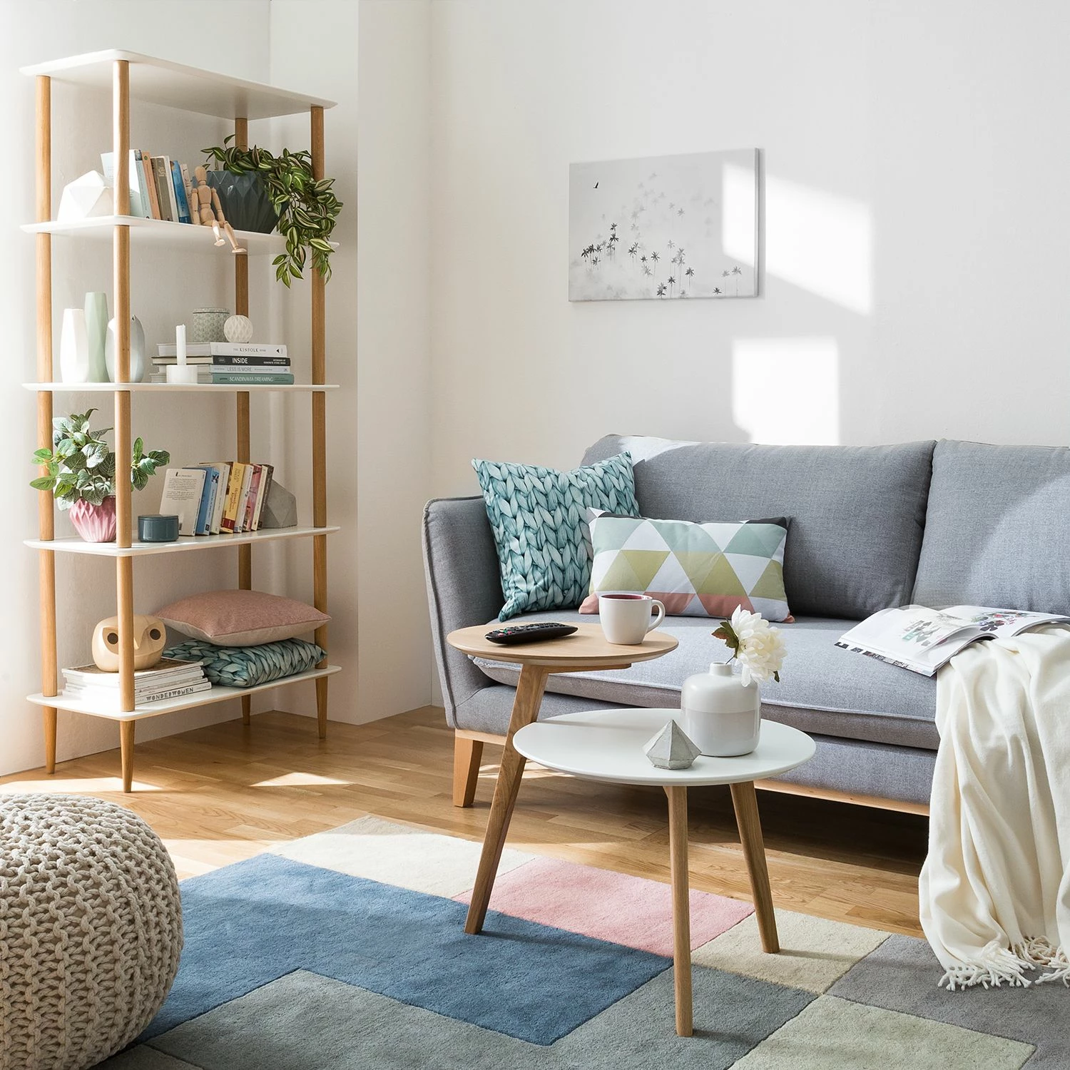 Mørteens Beistelltisch Wolka - Eiche teilmassiv - Eiche / Weiß 2 Mørteens Beistelltisch Wolka - Eiche teilmassiv - Eiche / Weiß – Bild 2