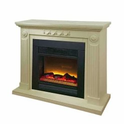 Montreux Elektrokamin Bergamo - Cremeweiß