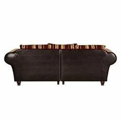 Maison Belfort Bigsofa Mosambik - Kunstleder / Webstoff - Dunkelbraun / Dunkelrot -WOHNZIMMERMÖBEL Verkäufe bigsofa christian kunstleder schwarz webstoff dunkelrot 354575