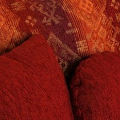 Maison Belfort Bigsofa Mosambik - Kunstleder / Webstoff - Dunkelbraun / Rot - Dunkelbraun / Rot -WOHNZIMMERMÖBEL Verkäufe bigsofa christian kunstleder schwarz webstoff rot 354607