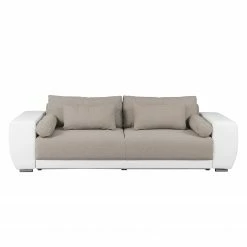 Roomscape Bigsofa Cubba (mit Schlaffunktion) - Kunstleder / Strukturstoff - Weiß / Cappuccino -WOHNZIMMERMÖBEL Verkäufe bigsofa cubba mit schlaffunktion kunstleder strukturstoff weiss cappuccino 4069536