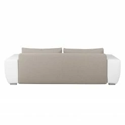 Roomscape Bigsofa Cubba (mit Schlaffunktion) - Kunstleder / Strukturstoff - Weiß / Cappuccino -WOHNZIMMERMÖBEL Verkäufe bigsofa cubba mit schlaffunktion kunstleder strukturstoff weiss cappuccino 4069544
