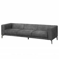 Ars manufacti Bigsofa LaBelle Antiklederlook - Hellanthrazit