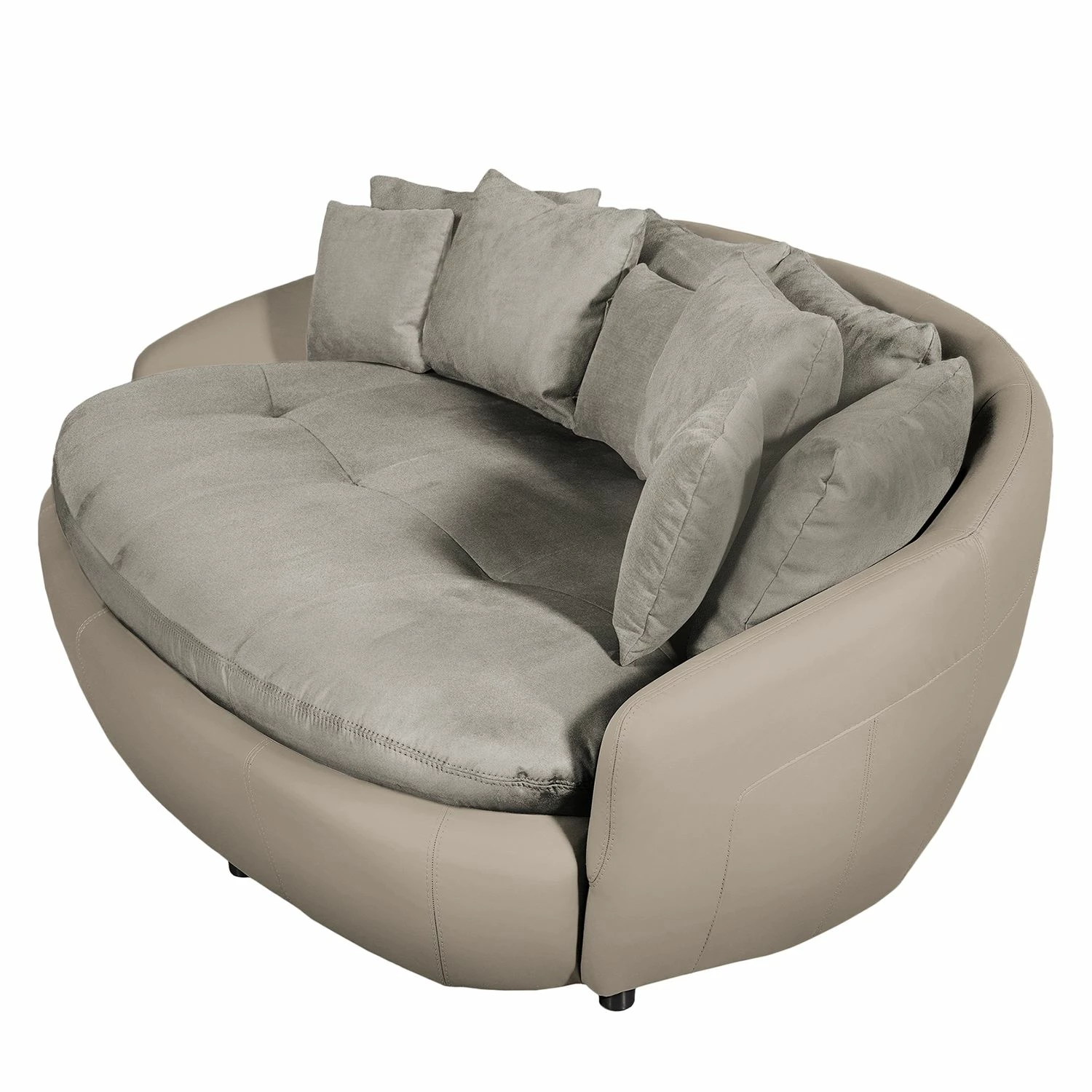Cotta Bigsofa Pias Kunstleder / Webstoff - Cappuccino / Champagnermetallic 3 Cotta Bigsofa Pias Kunstleder / Webstoff - Cappuccino / Champagnermetallic – Bild 3