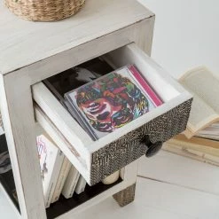 Wolf-Möbel Beistelltisch Goa White - Mehrfarbig -WOHNZIMMERMÖBEL Verkäufe blumensaeule goa white mehrfarbig 4028180