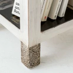 Wolf-Möbel Beistelltisch Goa White - Mehrfarbig -WOHNZIMMERMÖBEL Verkäufe blumensaeule goa white mehrfarbig 4028192