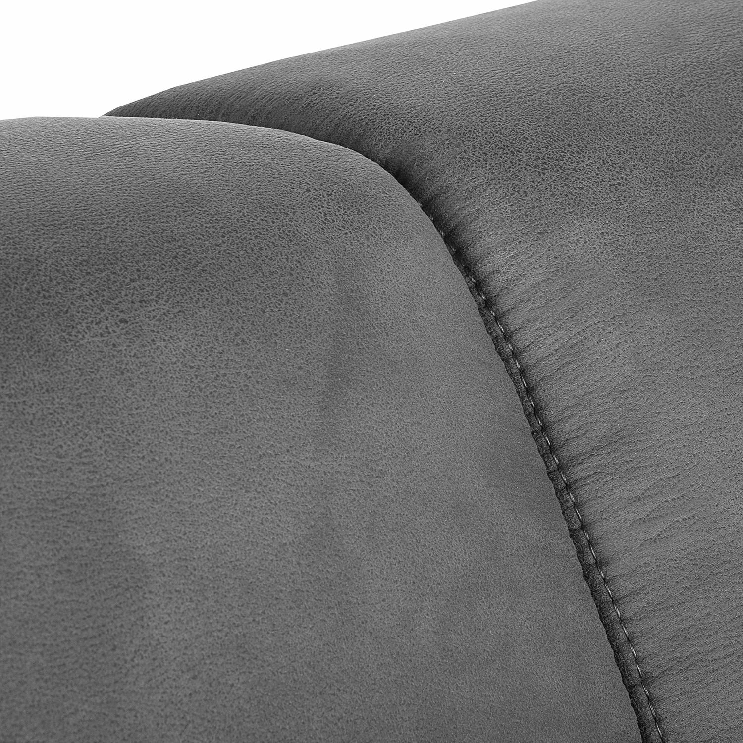 Modoform Boxspring-Ecksofa Pignola Microfaser - Antiklederlook - Grau 7 Modoform Boxspring-Ecksofa Pignola Microfaser - Antiklederlook - Grau – Bild 7