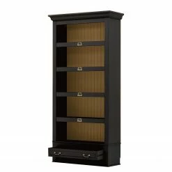 Maison Belfort Bücherregal Azjana II - Schwarz / Pinie Honig