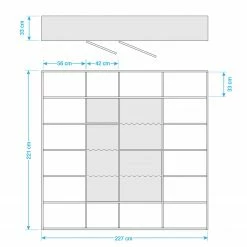 Loftscape Bücherregal Emporior IV - Weiß - Breite: 227 cm -WOHNZIMMERMÖBEL Verkäufe buecherregal emporior iv weiss 226 5 cm weiss 5173956