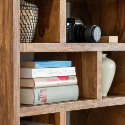 Ars Natura Bücherregal Trangle - Sheesham Massiv -WOHNZIMMERMÖBEL Verkäufe buecherregal trangle sheesham massiv 723986