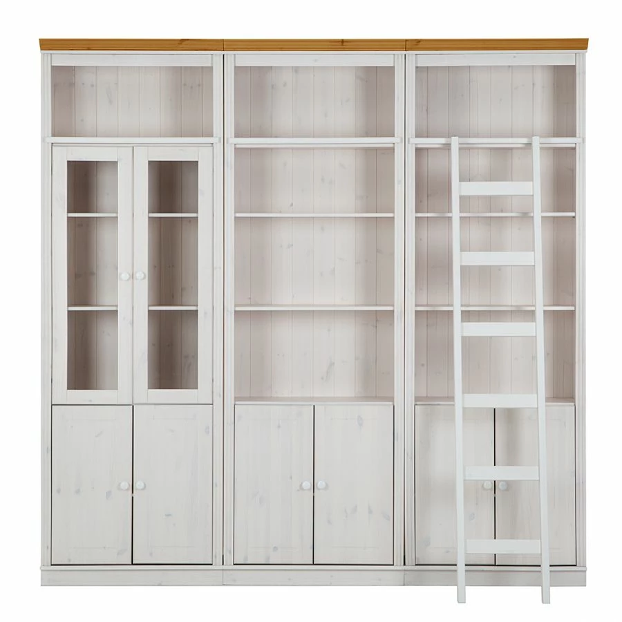 Maison Belfort Bücherwand Lillehammer V - Kiefer massiv - Kiefer Weiß / Kiefer Honig 3 Maison Belfort Bücherwand Lillehammer V - Kiefer massiv - Kiefer Weiß / Kiefer Honig – Bild 3