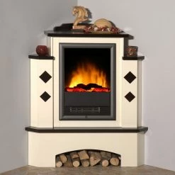 Montreux Elektro-Eckkamin Calabrio - Cremeweiß / Kolonialbraun -WOHNZIMMERMÖBEL Verkäufe calabria elektro eckkamin cremeweiss kolonialbraun 2248986