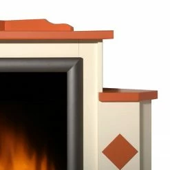 Montreux Elektro-Eckkamin Calabria - Cremeweiß / Terrakotta -WOHNZIMMERMÖBEL Verkäufe calabria elektro eckkamin cremeweiss terrakotta 2249330