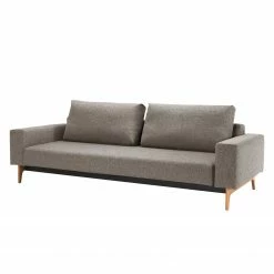 Innovation Möbel Schlafsofa Idun - Webstoff - Platin - Stoff 521 Mixed Dance Grey