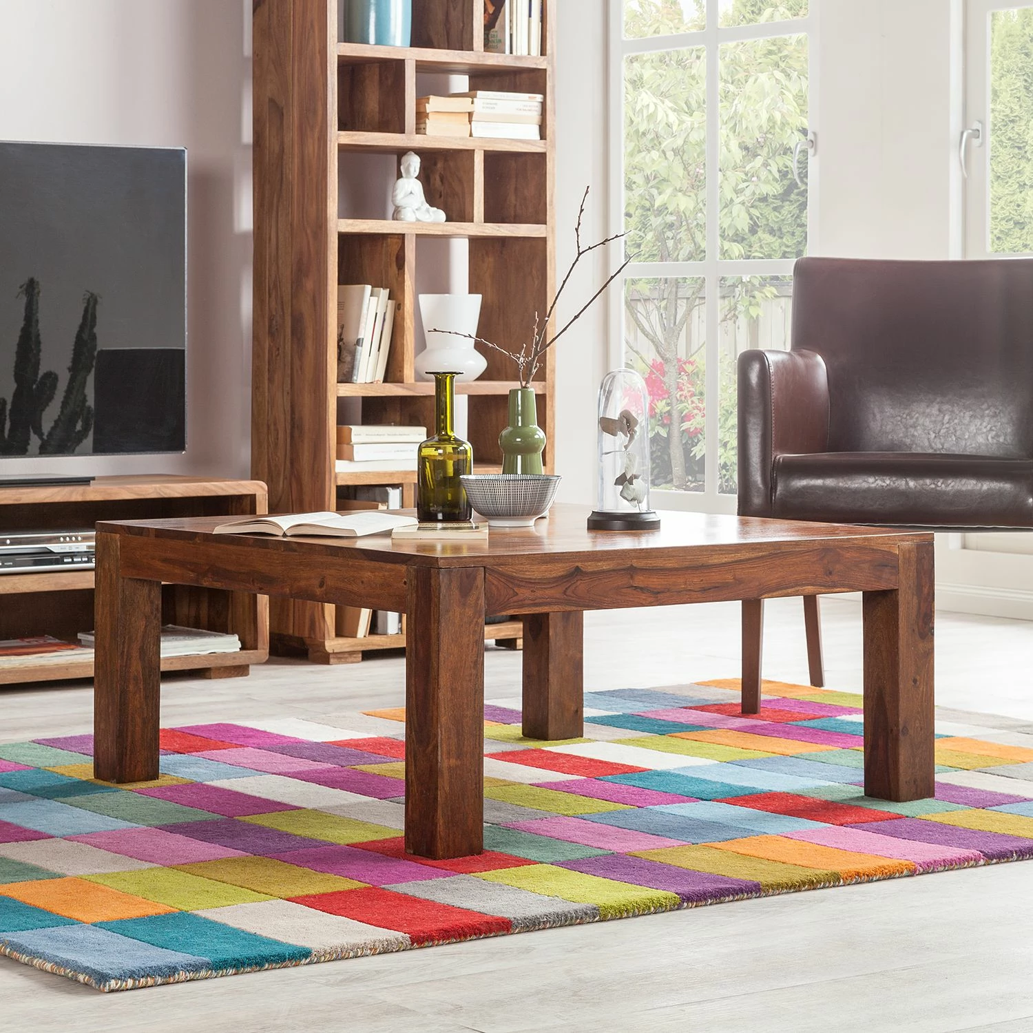 Ars Natura Couchtisch Andaman - Sheesham massiv - Sheesham Honig Dunkel 2 Ars Natura Couchtisch Andaman - Sheesham massiv - Sheesham Honig Dunkel – Bild 2