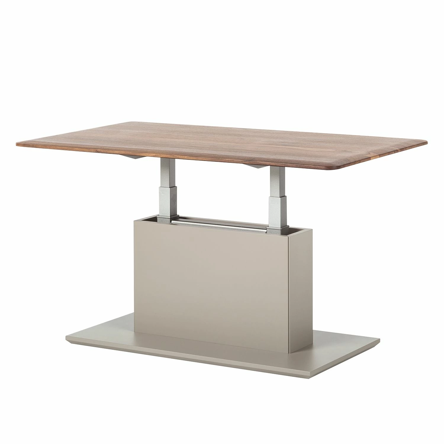 GWINNER Couchtisch Solano - Nussbaum / Platingrau - Höhenverstellbar 4 GWINNER Couchtisch Solano - Nussbaum / Platingrau - Höhenverstellbar – Bild 4