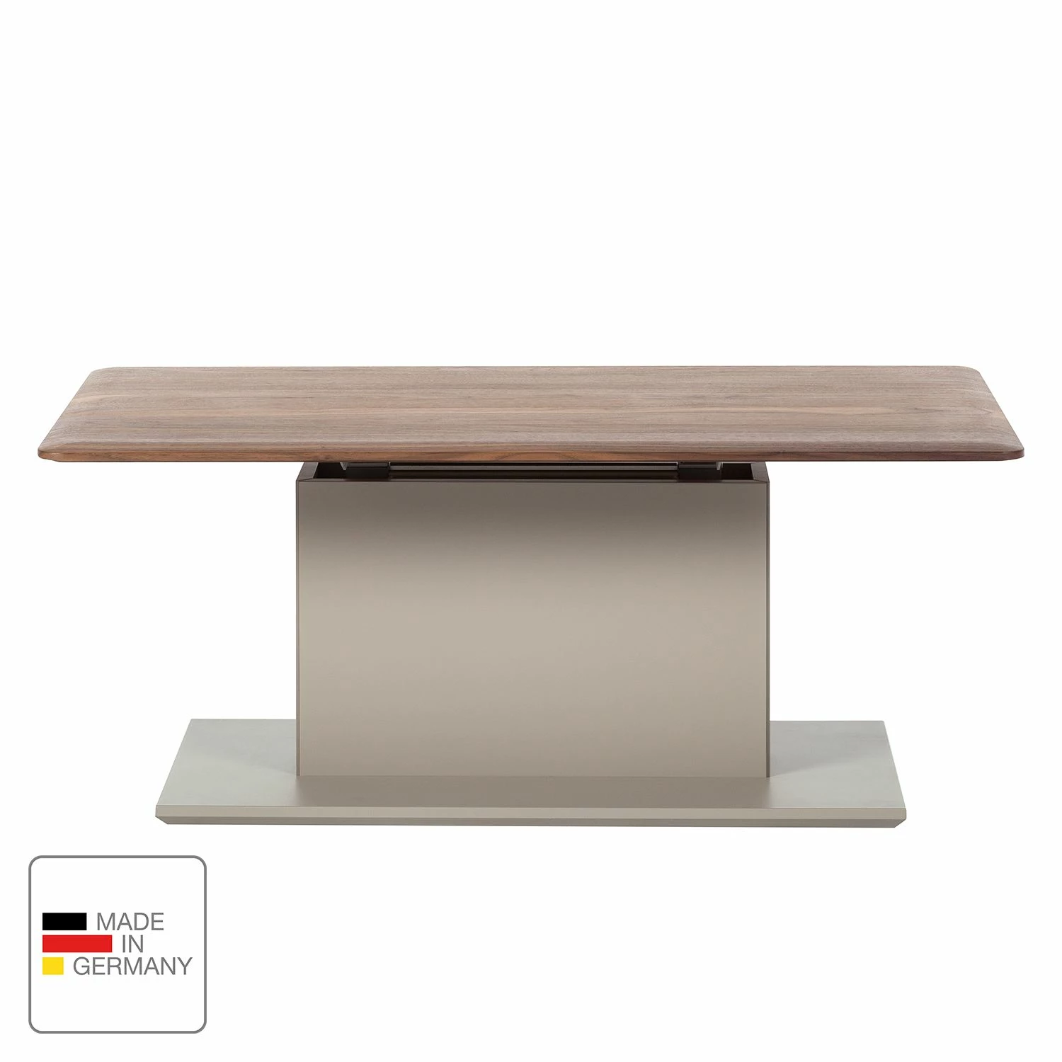 GWINNER Couchtisch Solano - Nussbaum / Platingrau - Höhenverstellbar 2 GWINNER Couchtisch Solano - Nussbaum / Platingrau - Höhenverstellbar – Bild 2